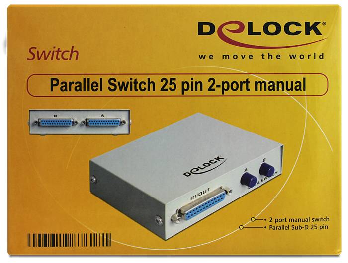 Delock 1982656 2 Port Parallel-Switch