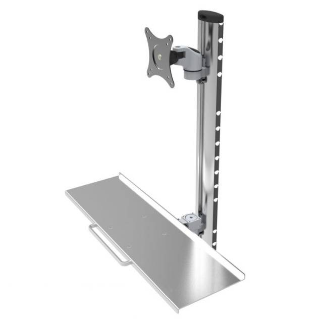 TECHly ICA-PLW 01 - Befestigungskit (Wandmontage, VESA-Adapter, Tastatur / Maus Regal) - für Monitor / Tastatur - Alumin
