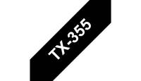 Brother TX - Weiß auf Schwarz - Rolle (2,4 cm) 1 Kassette(n) laminiertes Band -