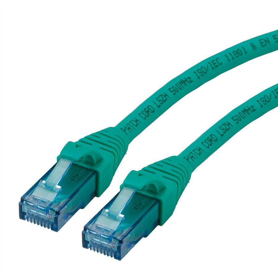 ROLINE Patchkabel Kat.6A UTP, Component Level, LSOH, grün, 0,3 m
