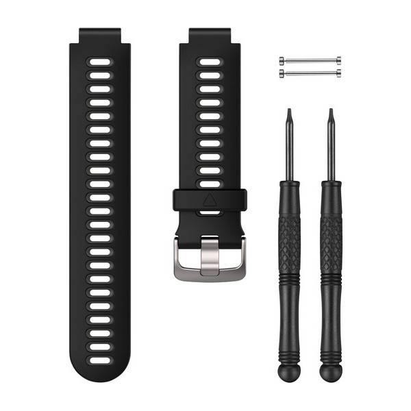 Garmin Silikonarmband für Forerunner 735XT Ersatzarmband Schwarz, Grau