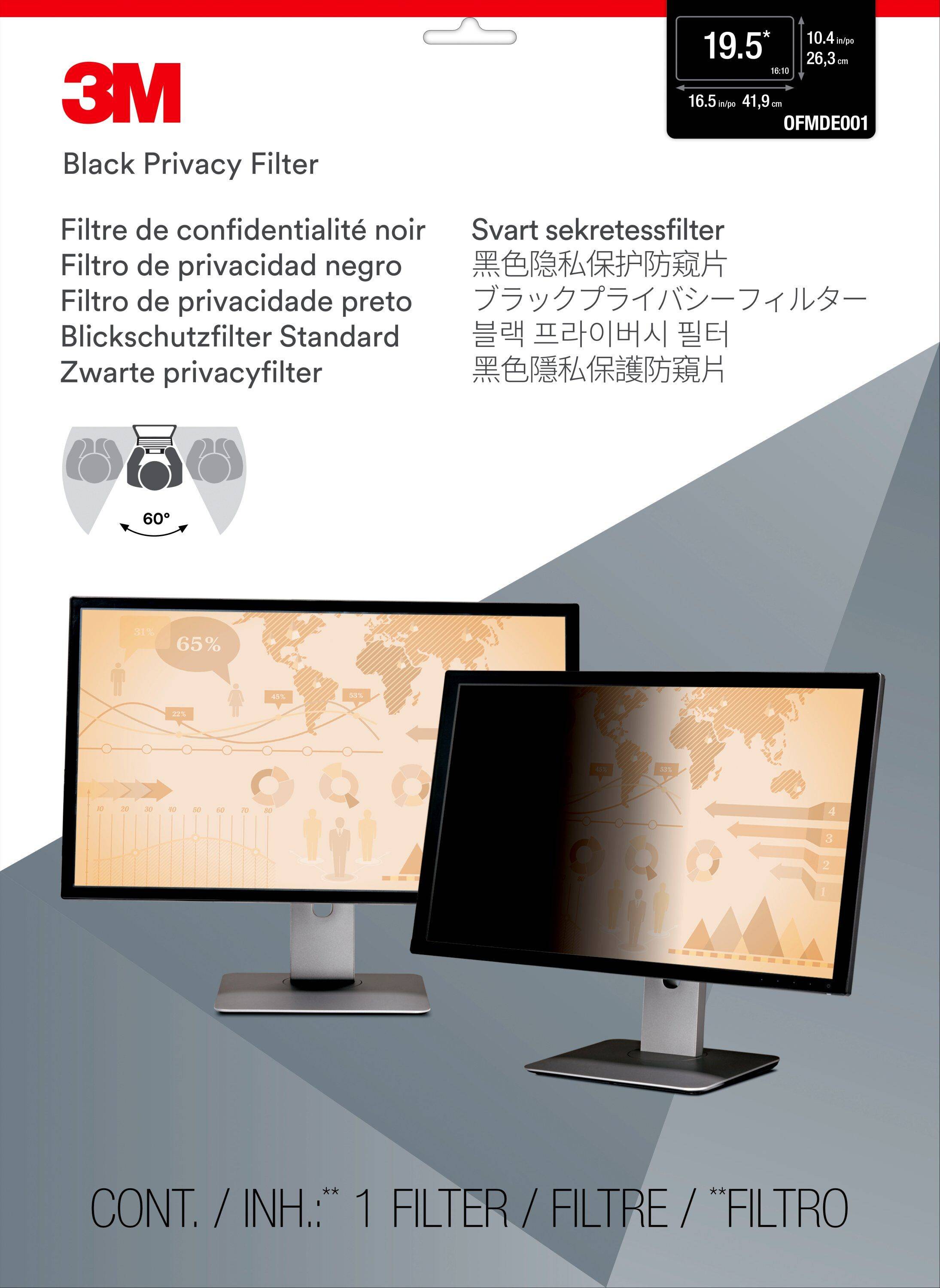 3M Blickschutzfilter für 19,5" Breitbild-Monitor (16:10)