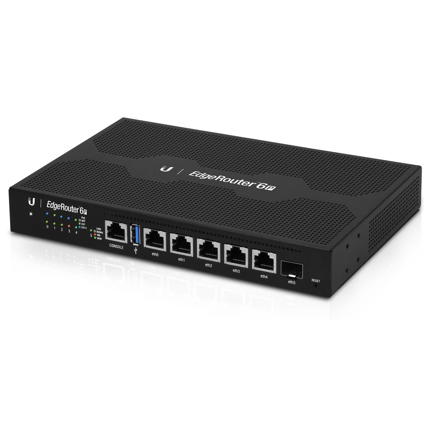 UbiQuiti EdgeRouter ER-6P - Router - GigE - 6x Gigabit LAN (5x PoE) - SFP Gigabi