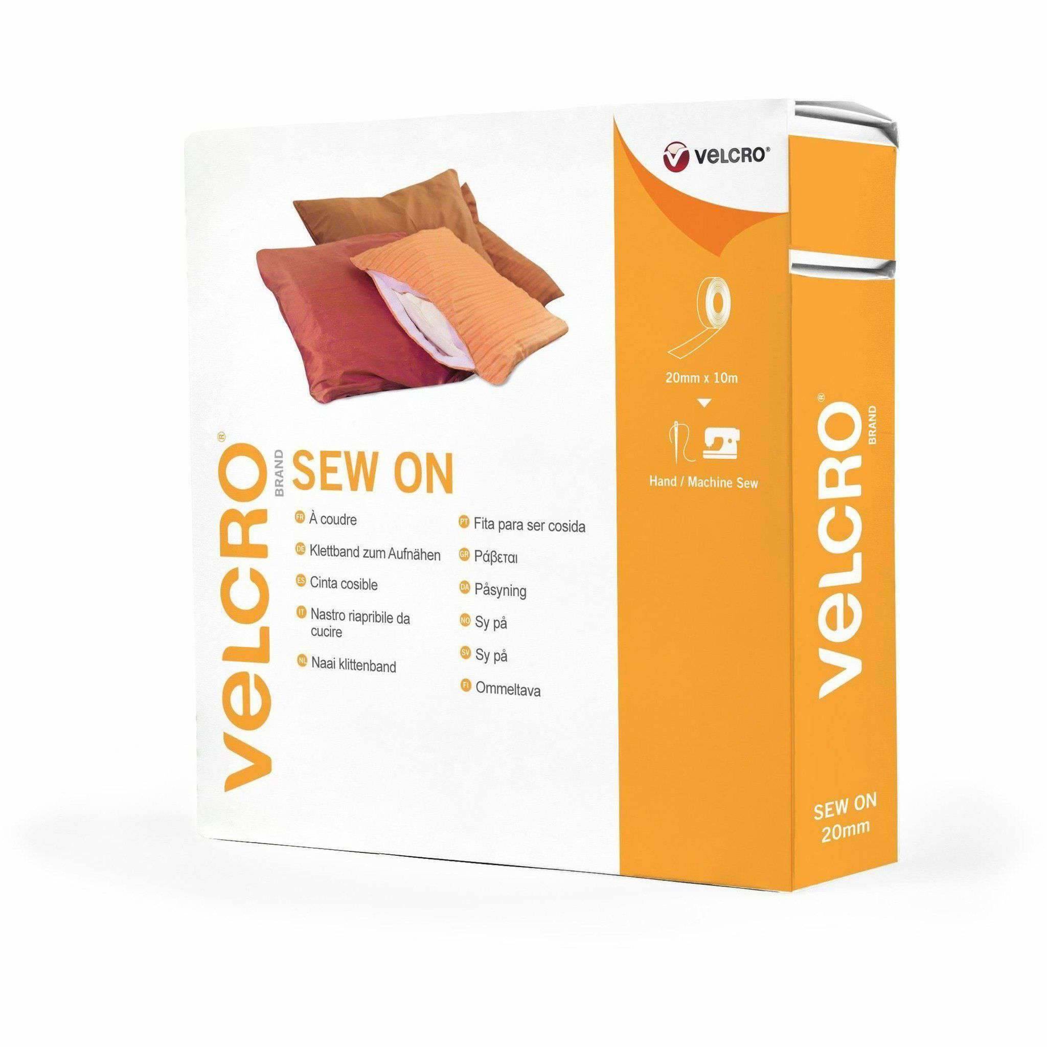 VELCRO® Klettband zum Aufnähen, Haken & Flausch 20mm x 10m Braun