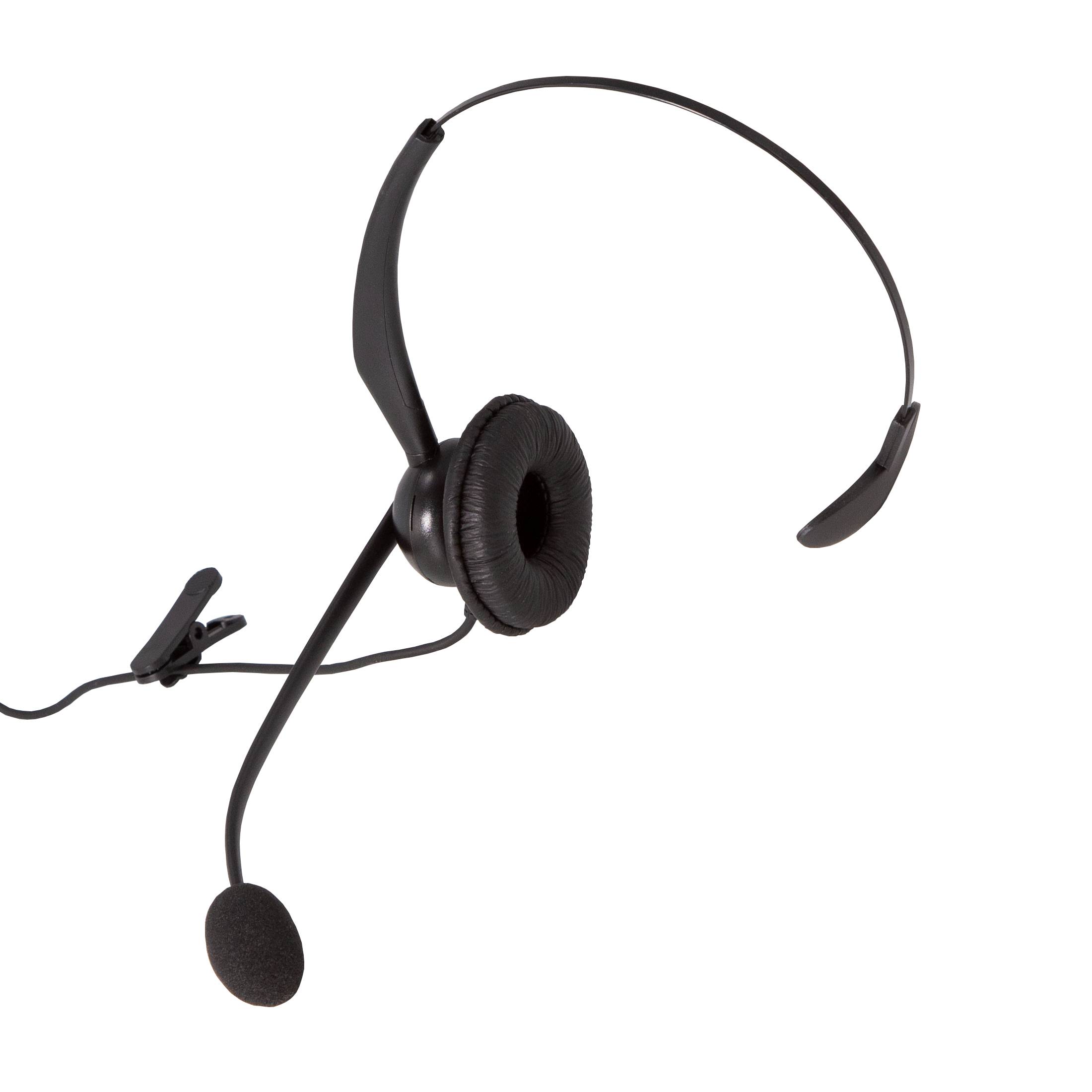 Auerswald COMfortel H-200 On Ear Headset kabelgebunden Mono Schwarz Noise Cancelling Telefon