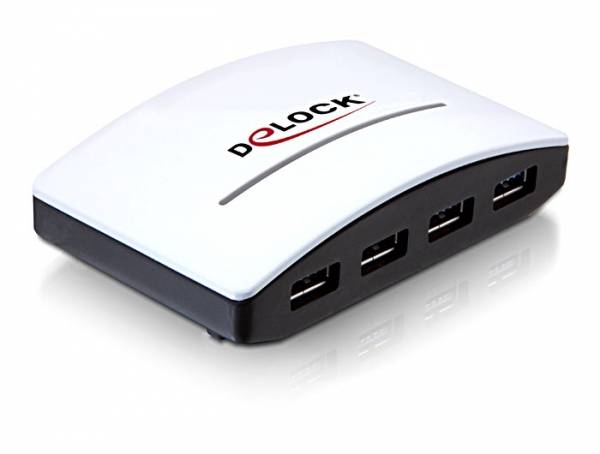 Delock 61762 4 Port USB 3.2 Gen 1-Hub (USB 3.0) Schwarz, Weiß
