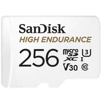 SanDisk High Endurance Monitoring miniSDXC-Karte 256 GB Class 10, UHS-I, UHS-Class 3, v30 Video Speed Class inkl. SD-Adapter