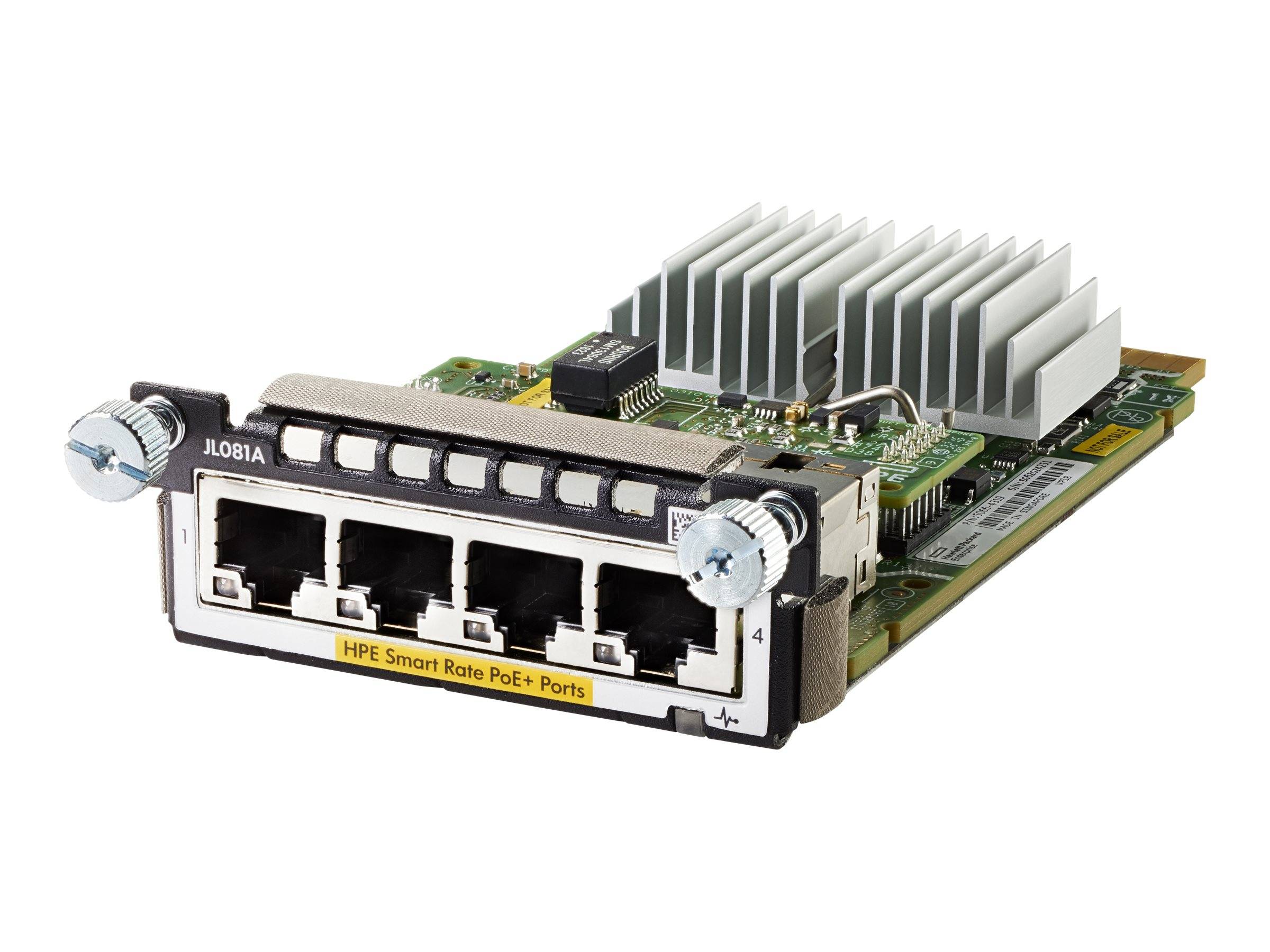 HPE Aruba 3810M/2930M Smart Rate Module - Erweiterungsmodul - 1/2.5/5/10GBase-T (PoE+) x 4 - für HPE Aruba 2930M 24, 293