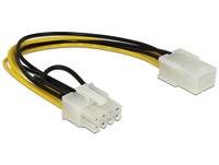 Delock Strom Anschlusskabel [1x PCIe-Stecker 8pol. - 1x PCIe-Buchse 6pol.] 0.20 m Gelb, Schwarz