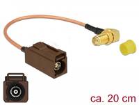 Delock WLAN-Antennen Anschlusskabel [1x Fakra-Buchse - 1x SMA-Buchse] 20.00 cm