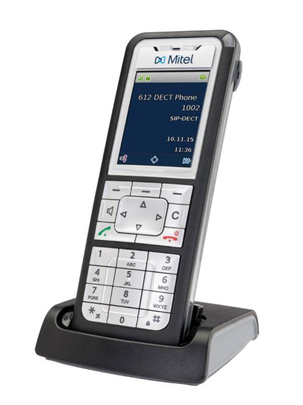 Mitel 612d Mobilteil V2 DECT Mobilteil Silber-Schwarz