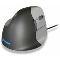 Evoluent Vertical Mouse 4 VM4R Ergonomische Maus USB Optisch Schwarz, Silber 6 Tasten 2800 dpi Ergonomisch
