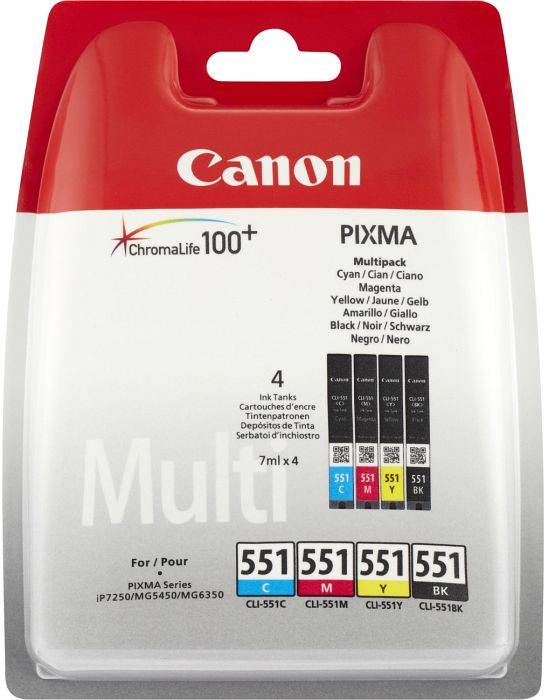 Canon CLI-551 C/M/Y/BK Photo Value Pack - 4er-Pack