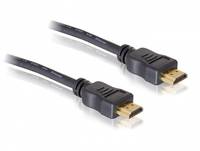 Delock HDMI Anschlusskabel HDMI-A Stecker, HDMI-A Stecker 5.00 m Schwarz 82455 4K UHD, vergoldete Steckkontakte HDMI-Kabel