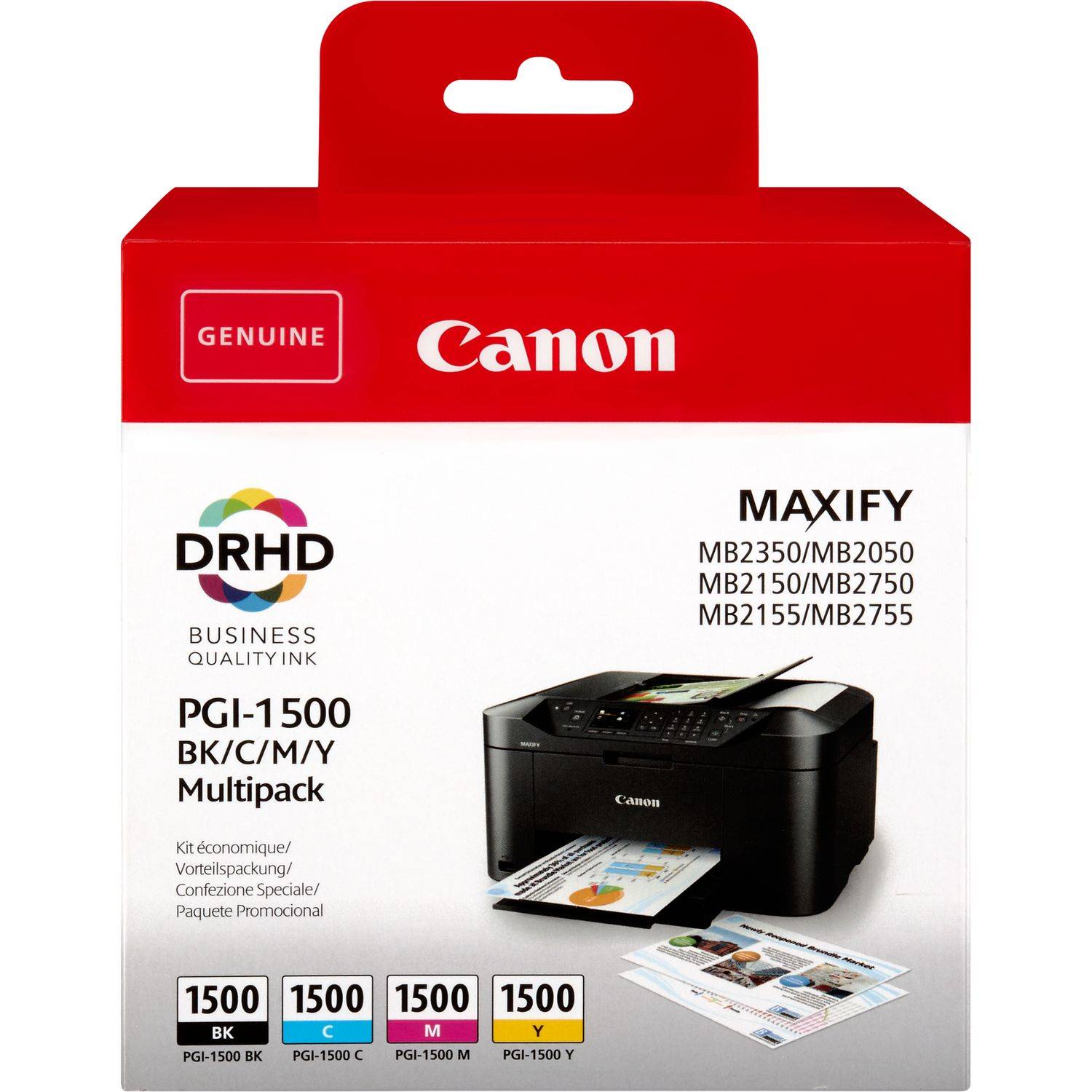 Canon PGI-1500 BK/C/M/Y Multipack - 4er-Pack - Schwarz - Gelb - Cyan - Magenta -