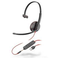Plantronics Headset Blackwire C3215 monaural USB-A & 3,5 mm