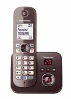 Panasonic KX-TG6821 DECT, GAP Schnurloses Telefon analog Anrufbeantworter, Freisprechen Mocca
