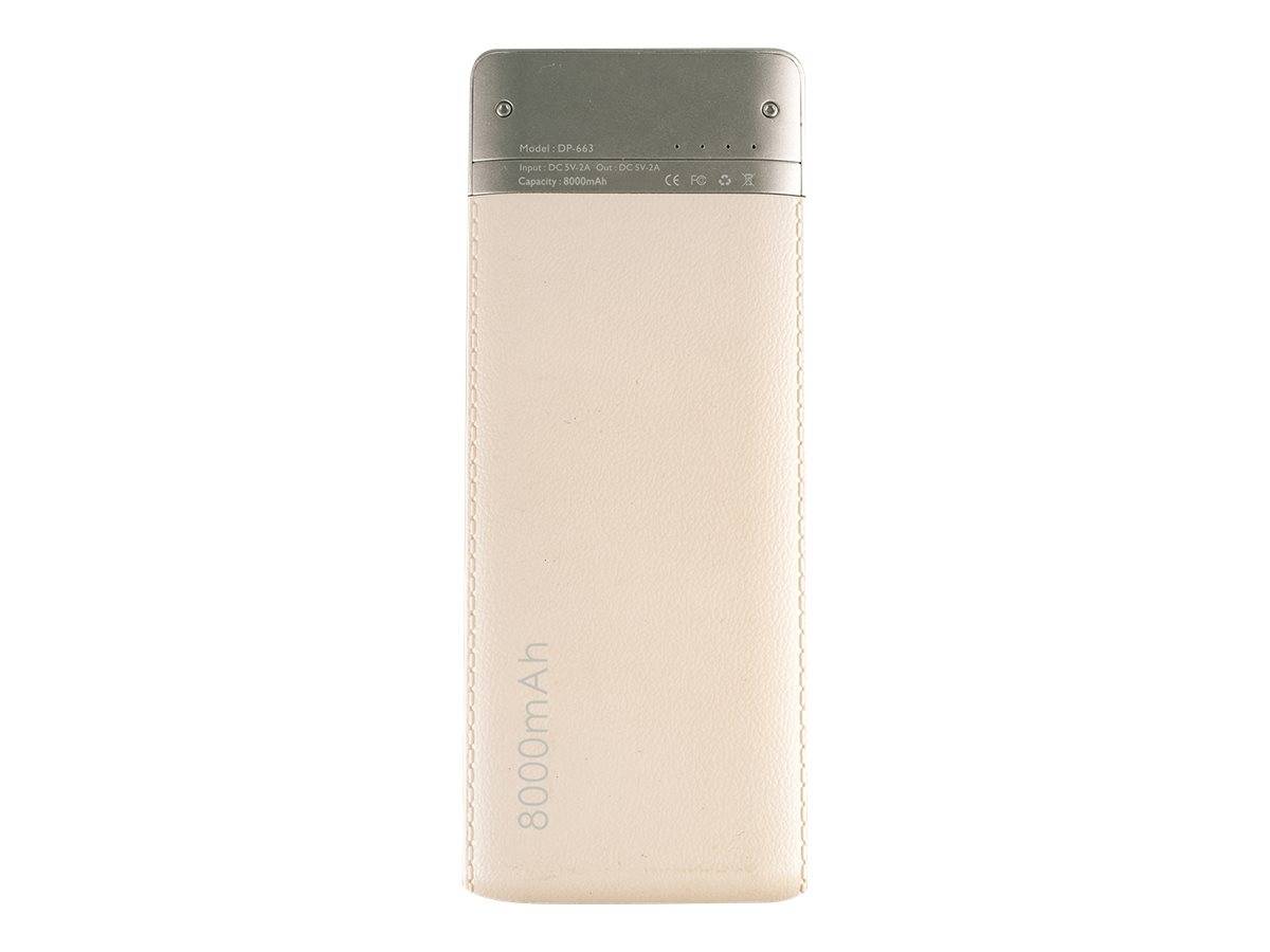 RealPower PB-8000 Powerbank 8000 mAh LiPo Champagner