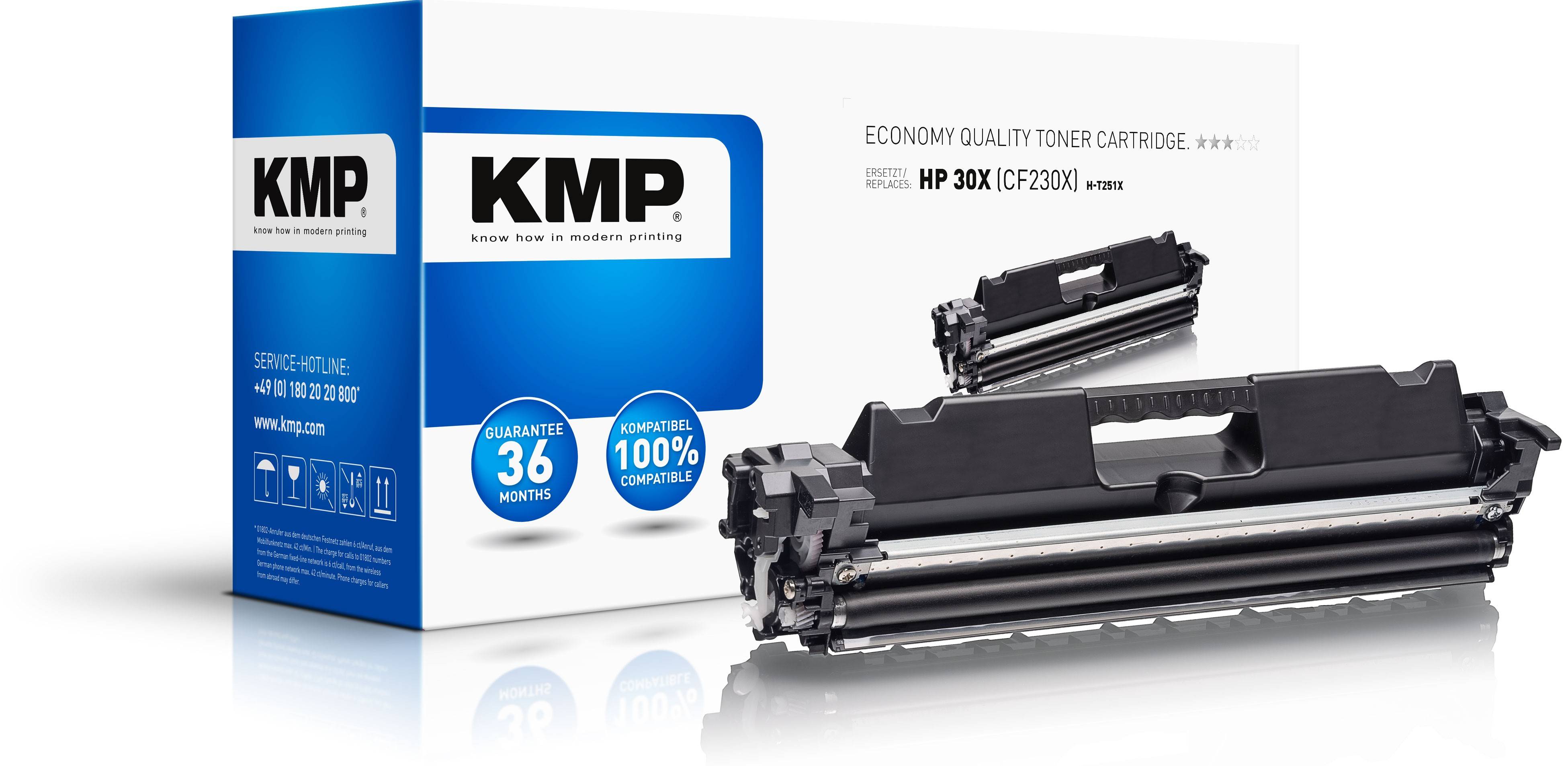 KMP Toner ersetzt HP 30XBK Kompatibel Schwarz H-T251X 2543,4300