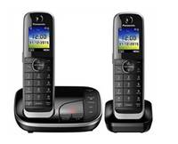 Panasonic KX-TGJ322GB Schnurloses Telefon analog Anrufbeantworter, Freisprechen, Headsetanschluss Schwarz