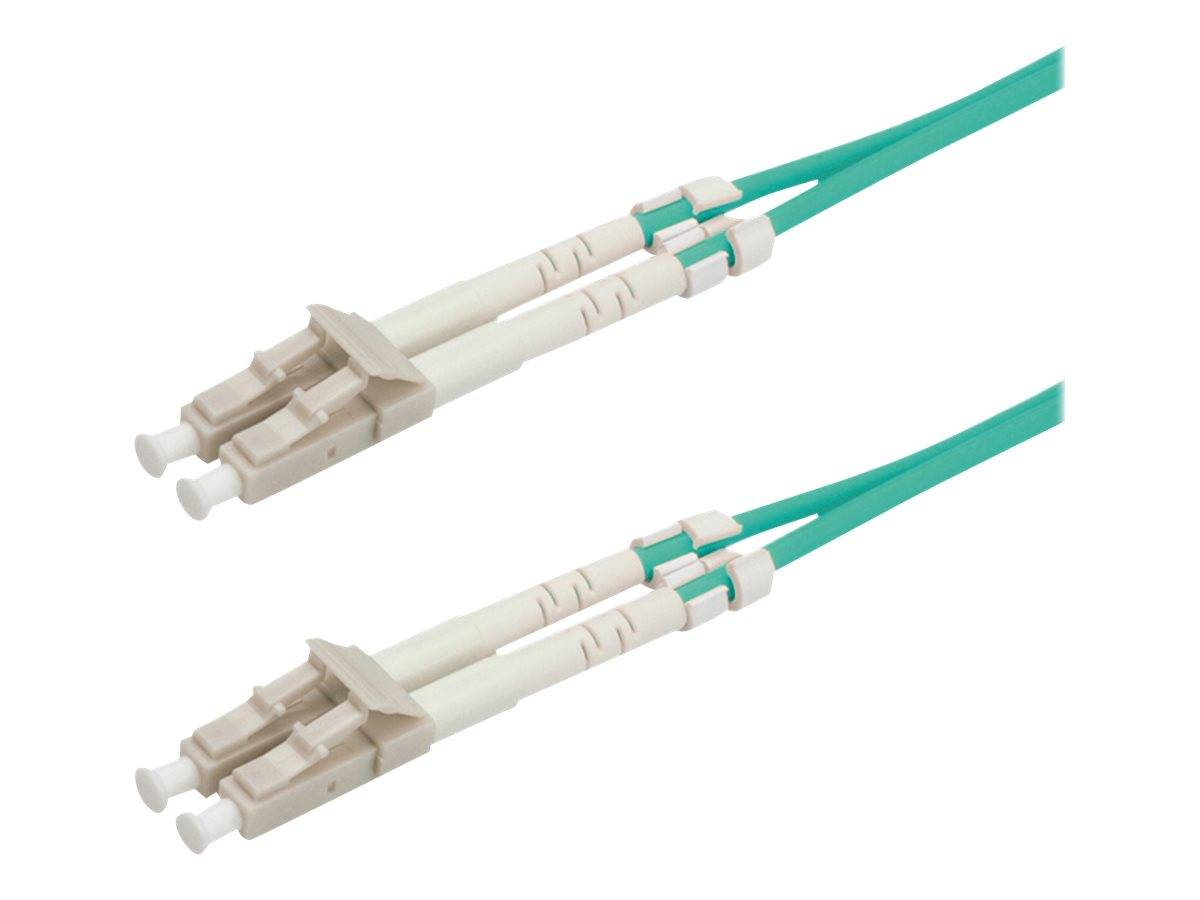 Roline 21.15.8702 Glasfaser LWL Anschlusskabel 2.00m Türkis [1x LC-Stecker - 1x LC-Stecker] 50/125 µ Multimode OM3