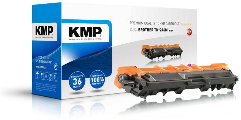 KMP Tonerkassette ersetzt Brother TN-246M, TN246M Kompatibel Magenta 2200 Seiten B-T59