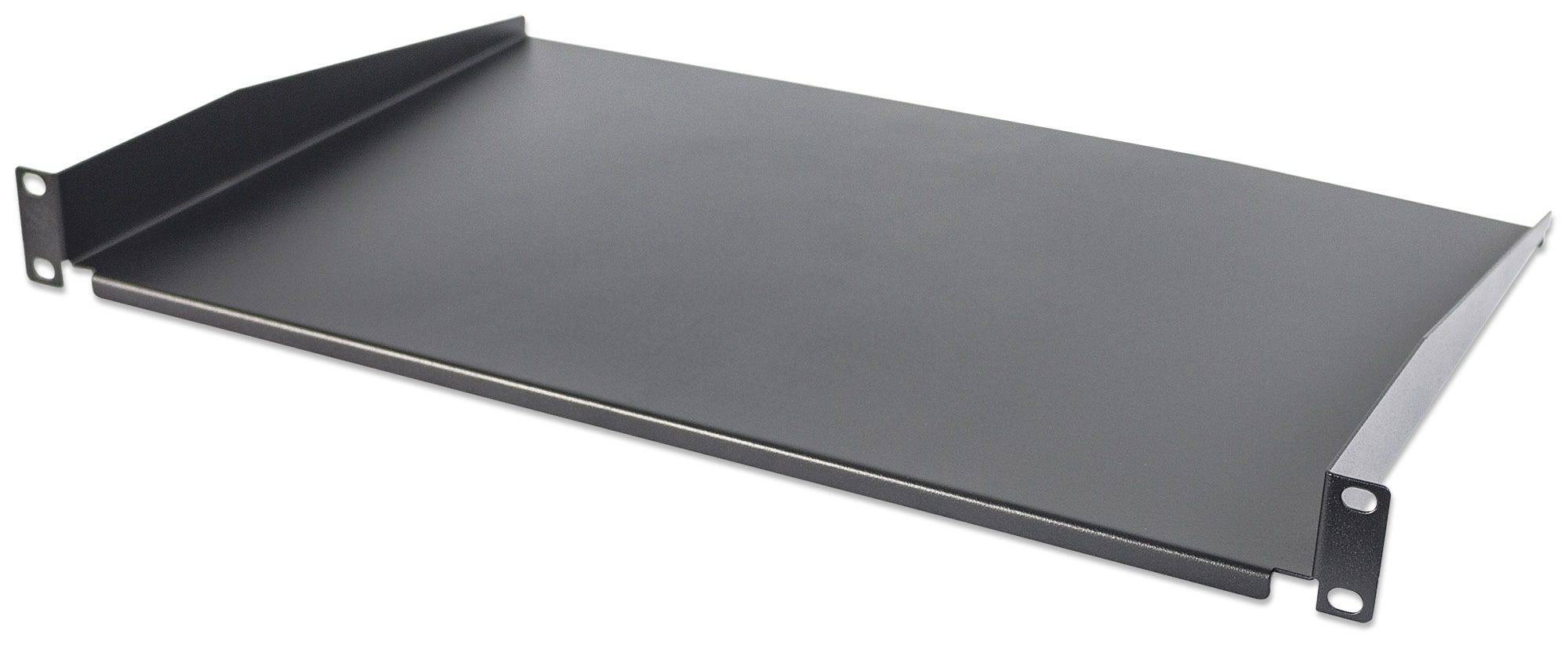 Intellinet 715072 19 Zoll Netzwerkschrank-Geräteboden 1 HE Geeignet für Schranktiefe: ab 450 mm Schwarz (RAL 9005)