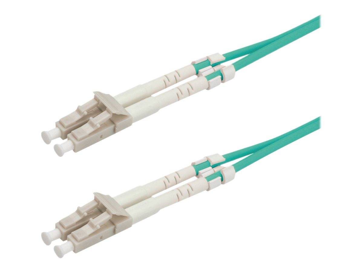 Value 21.99.8700 Glasfaser LWL Anschlusskabel [1x LC-Stecker - 1x LC-Stecker] 50/125 µ 0.50m Türkis Multimode OM3 0.50m