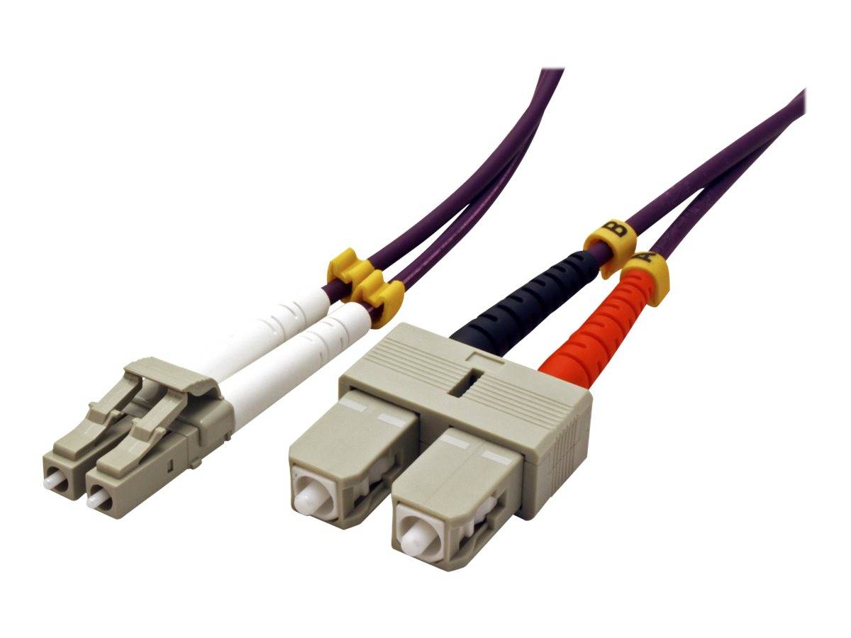 VALUE LWL-Kabel 50/125µm OM4, LC/SC, LSOH, violett, 10 m