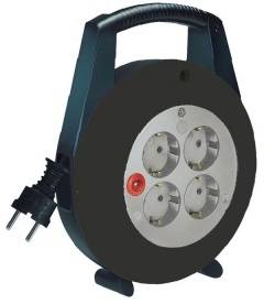 Brennenstuhl 1092200 Kabeltrommel 5.00 m Schwarz Schutzkontakt-Stecker