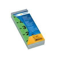 HERMA Nummernblock selbstklebend 1-500 grün 28x56 mm, Grün, Rechteck, Papier, Deutschland, 28 mm, 56 mm