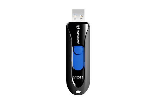 Transcend JetFlash® 790 USB-Stick 512 GB Schwarz, Blau TS512GJF790K USB 3.2 Gen 2 (USB 3.1)