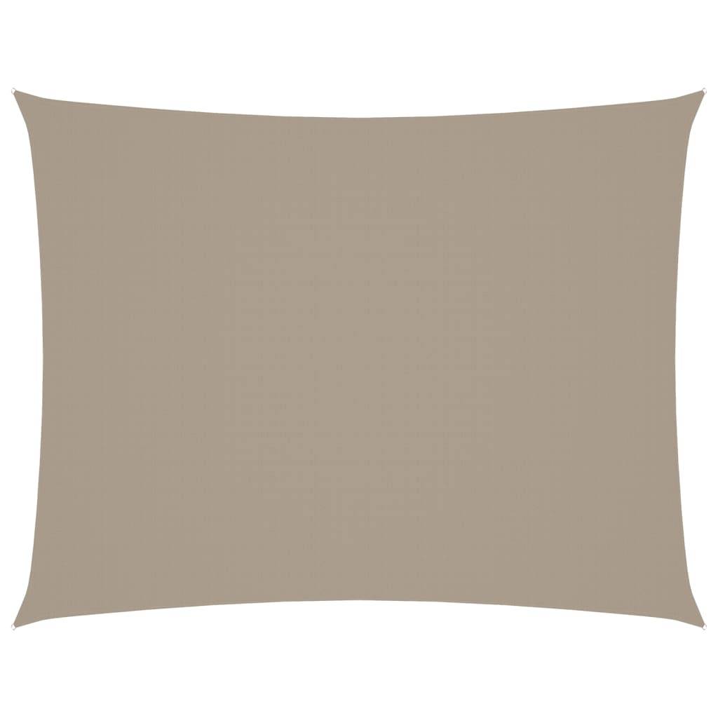 vidaXL Sonnensegel Oxford-Gewebe Rechteckig 3x4,5 m Taupe