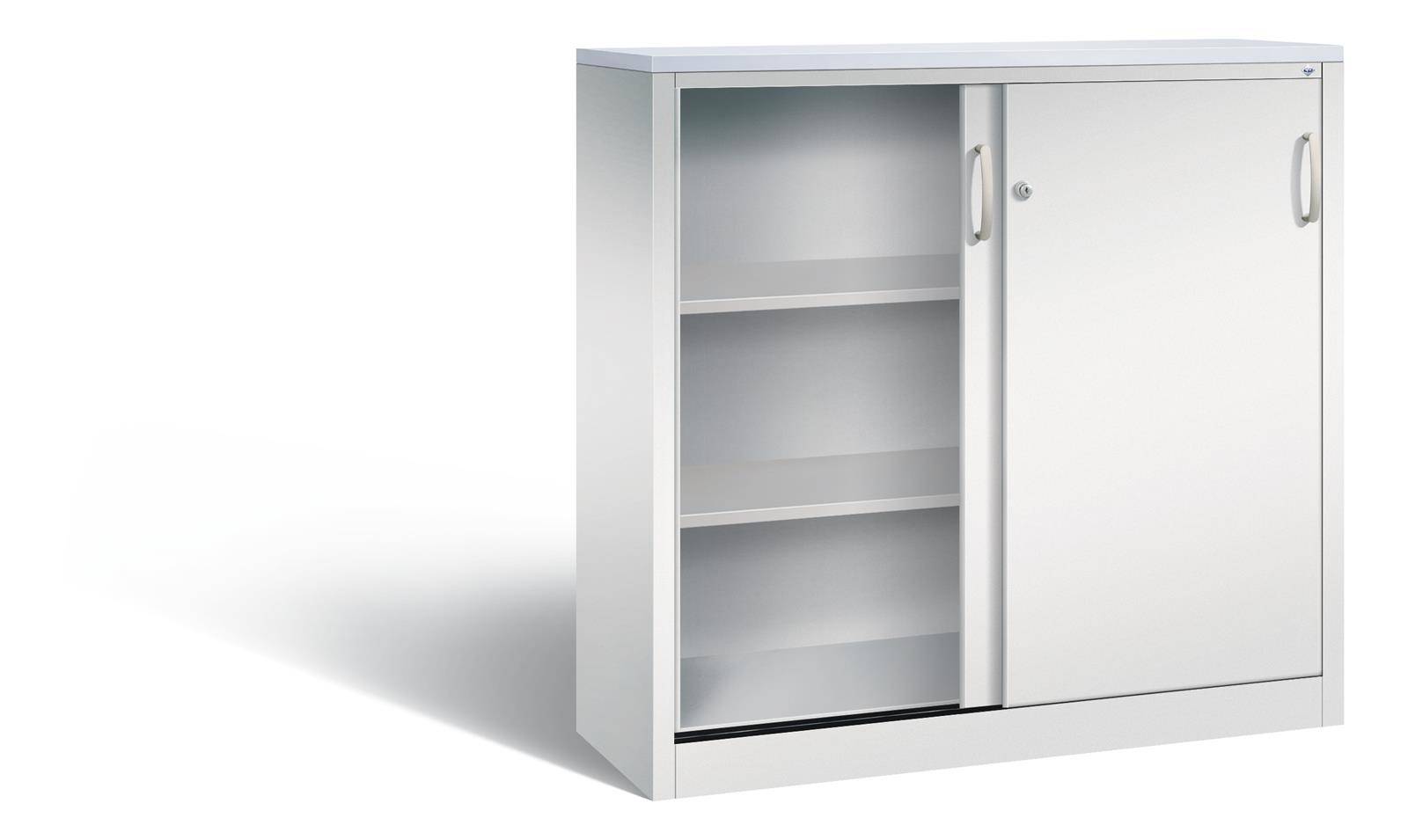 C+P Sideboard mit Schiebetüren Acurado, H1200xB1200xT400mm, 7035/7035