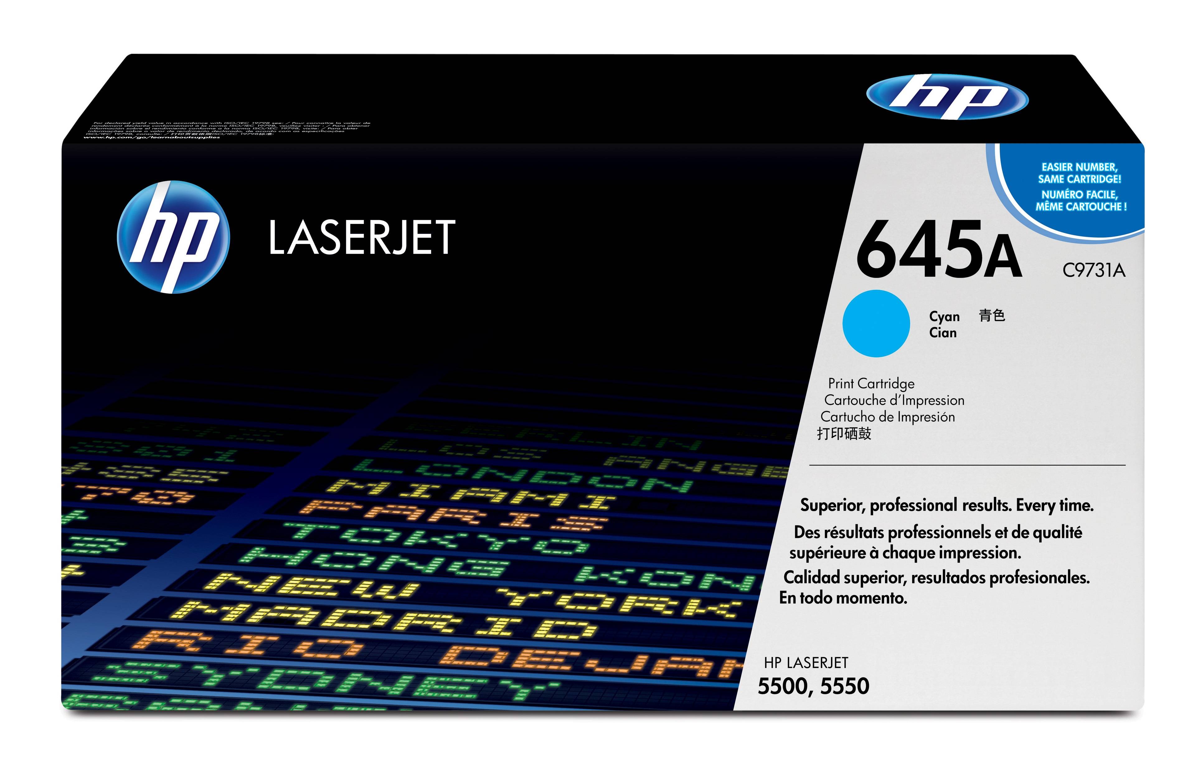 HP Toner 645A Original Cyan 12000 Seiten C9731A