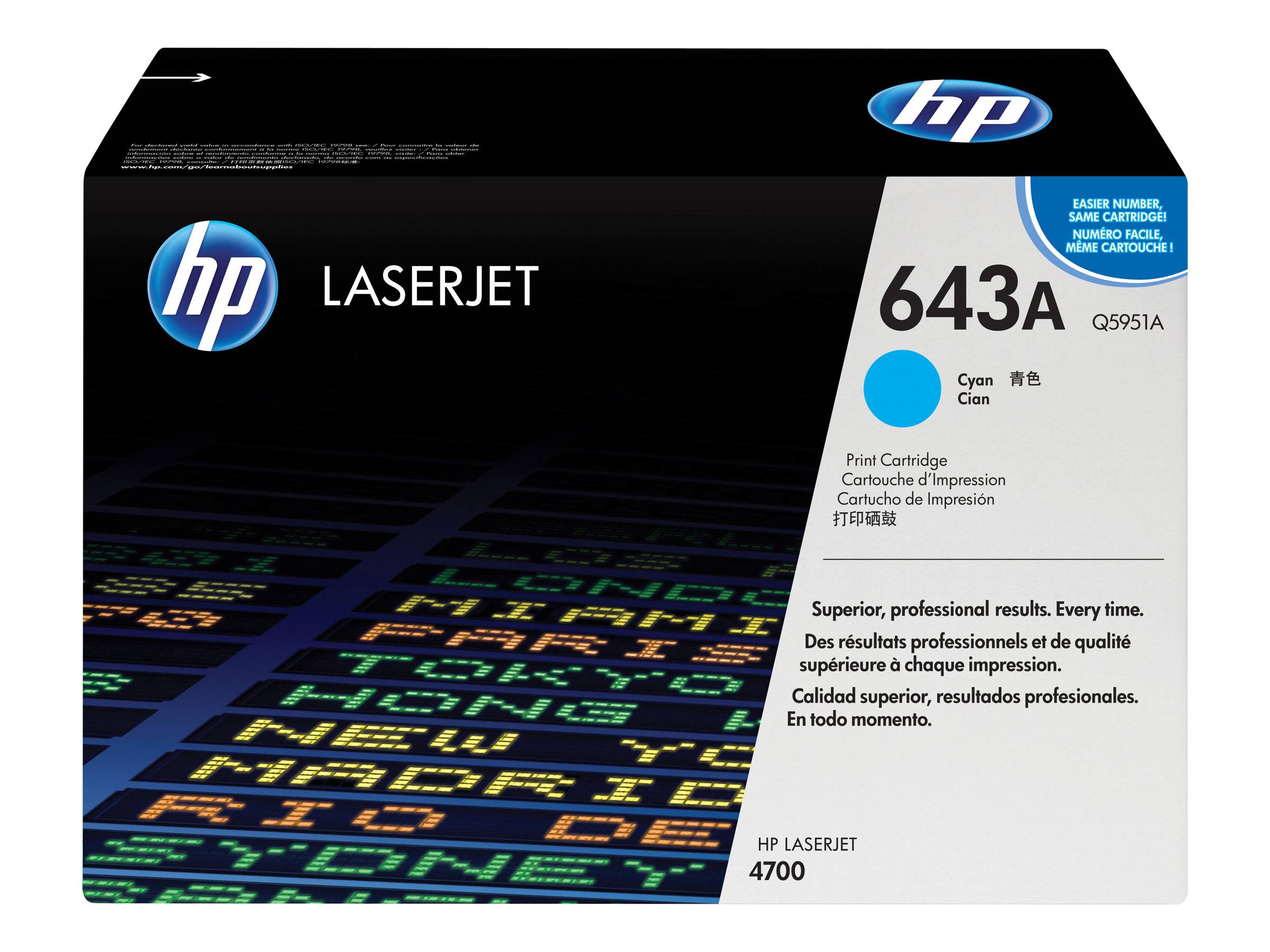 HP Toner 643A Original Cyan 10000 Seiten Q5951A