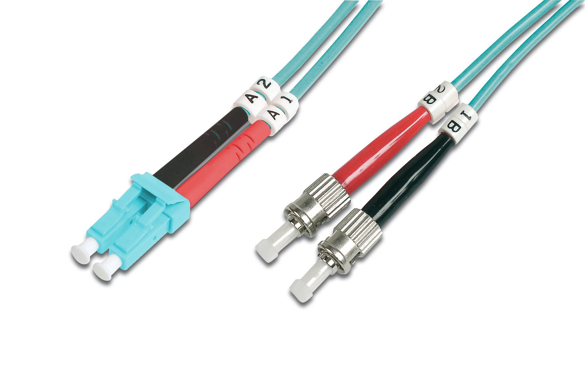 Digitus DK-2531-03/3 Glasfaser LWL Anschlusskabel [1x LC-Stecker - 1x ST-Stecker] 50/125 µ Multimode OM3 3.00 m