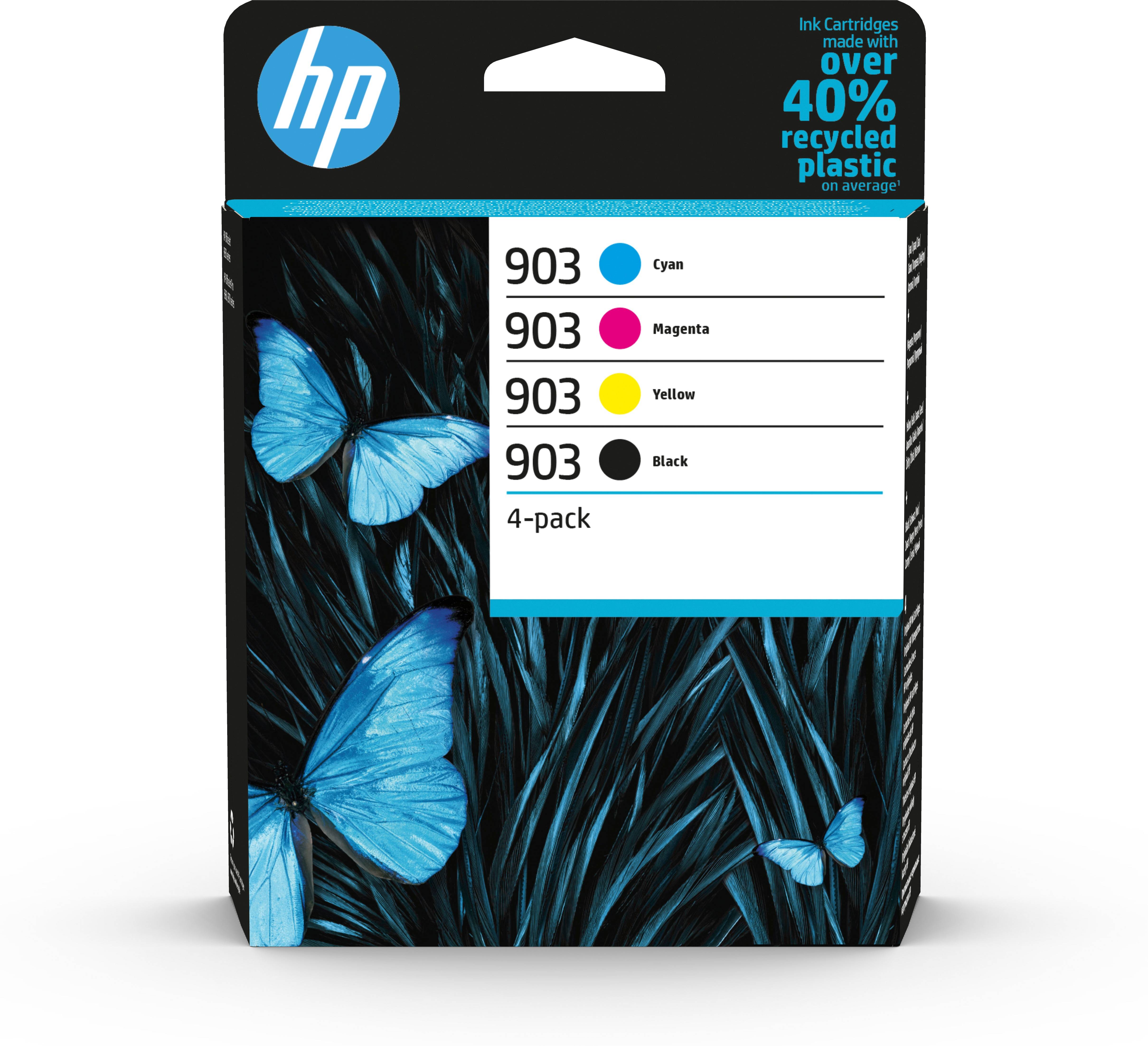 HP 903 Druckerpatrone 4er-Pack Original Schwarz, Cyan, Magenta, Gelb 6ZC73AE Tinte