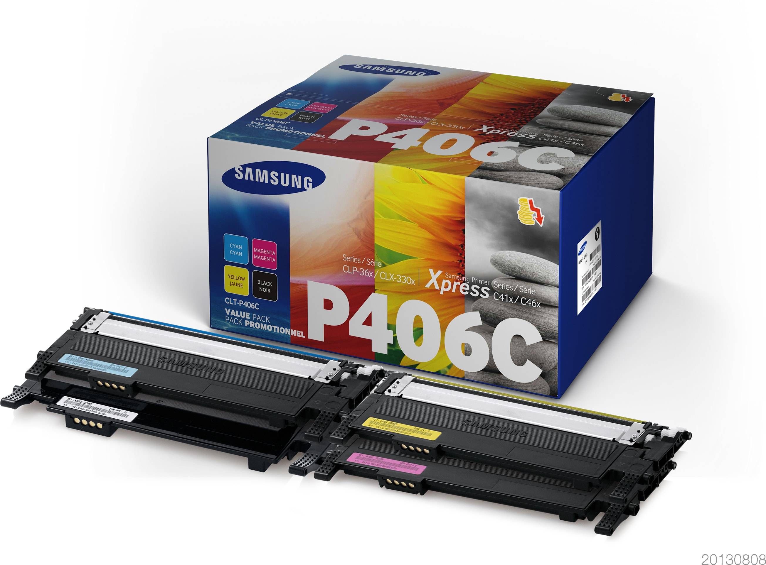 HP Toner CLT-P406C Original Kombi-Pack Schwarz, Cyan, Magenta, Gelb 1500 Seiten SU375A