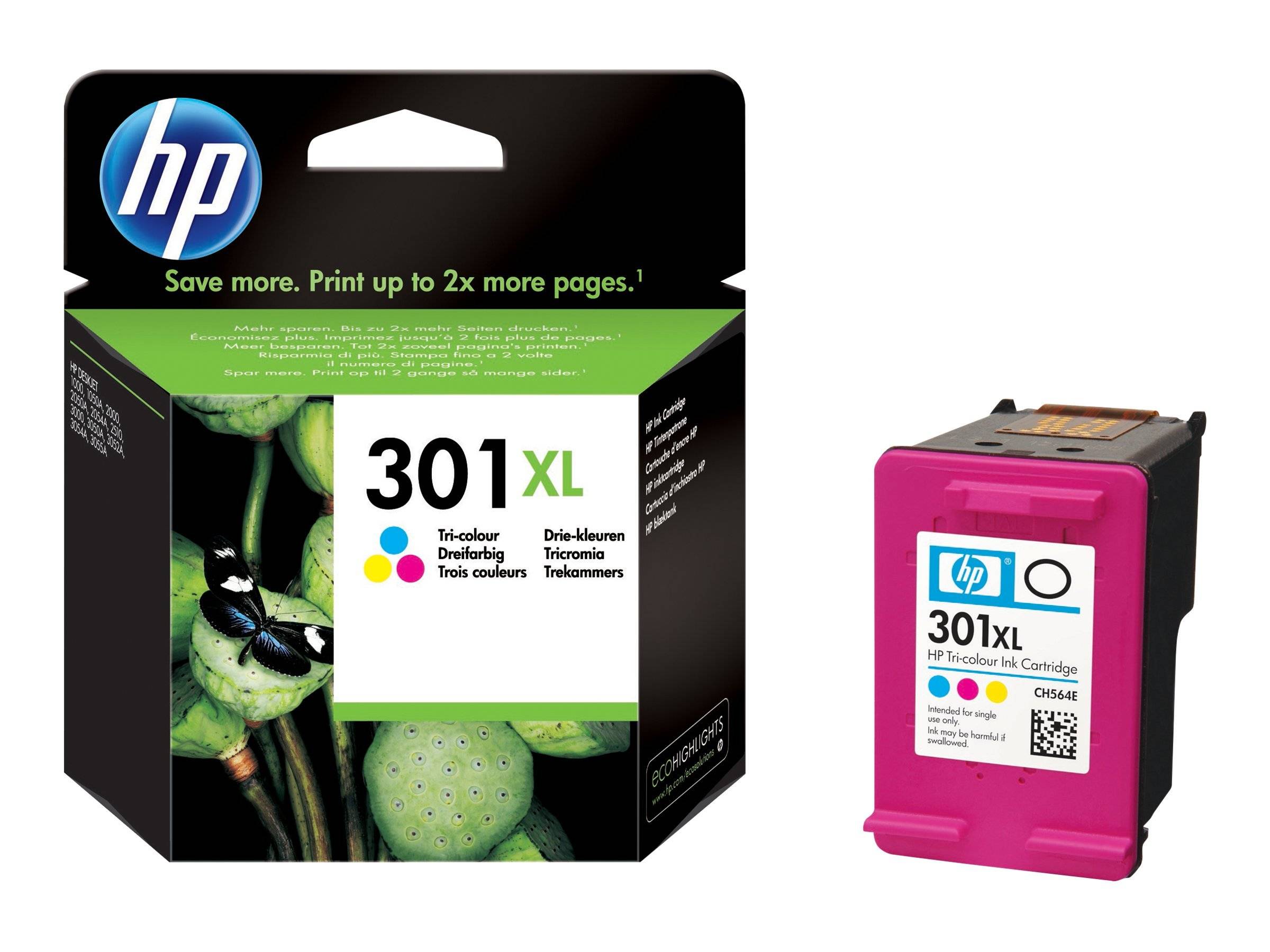 HP 301XL - 6 ml - Hohe Ergiebigkeit - Farbe (Cyan, Magenta, Gelb)