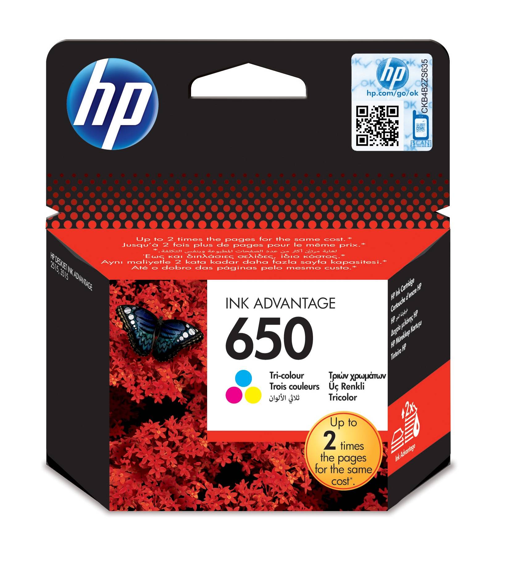 HP 650 - Farbe (Cyan, Magenta, Gelb) - original
