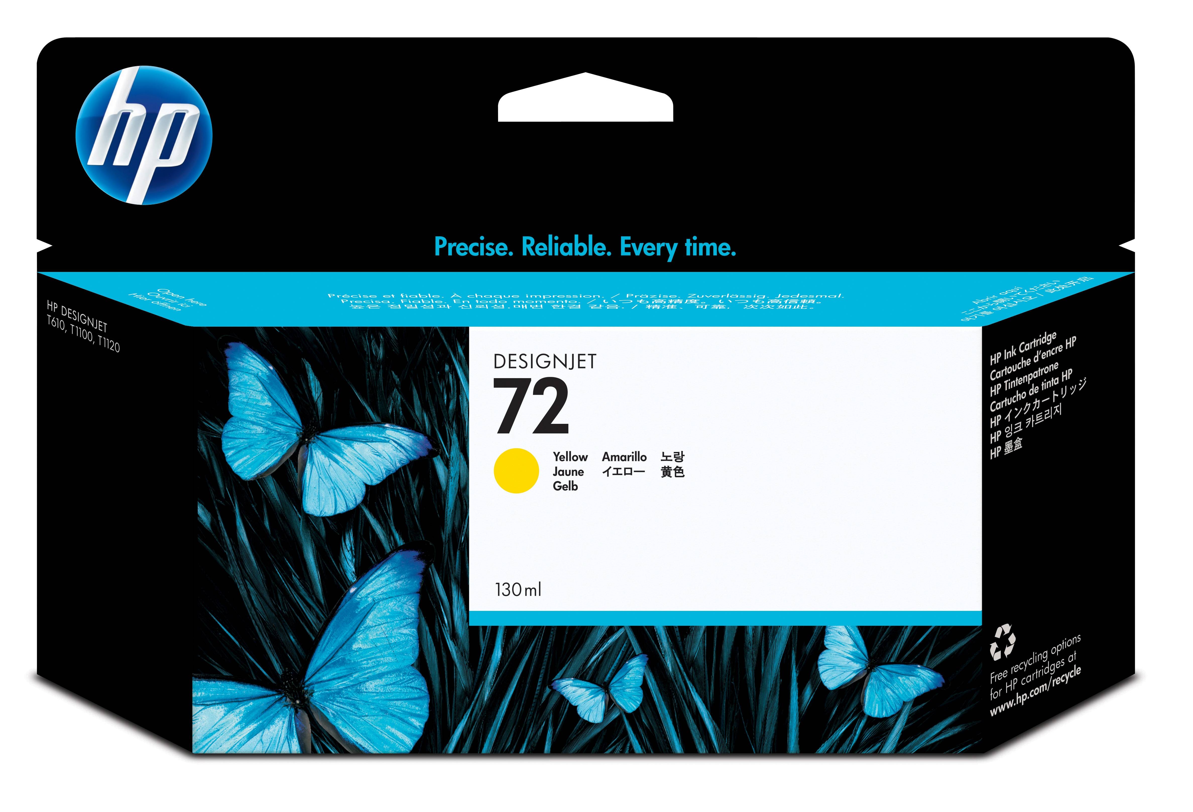 HP Druckerpatrone 72 Original Gelb C9373A 130 ml