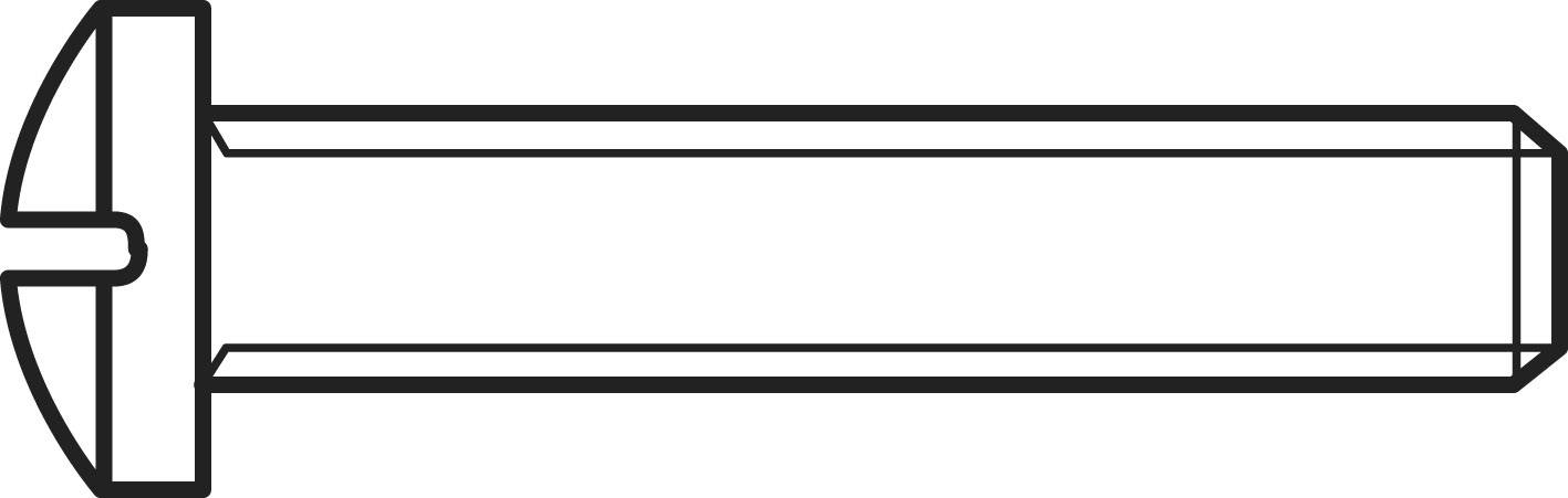 TOOLCRAFT 815357 Linsenschrauben M3 10mm Kreuzschlitz Phillips DIN 7985 Stahl galvanisch verzinkt 100St.