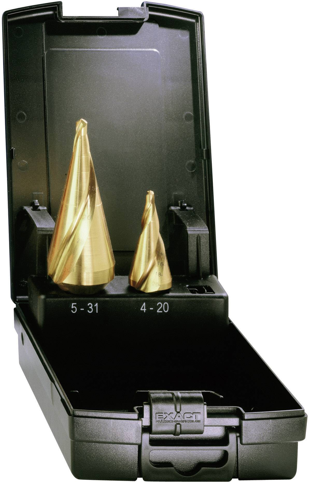 Exact 05284 HSS Schälbohrer-Set 2teilig TiN 3-Flächenschaft 1 Set