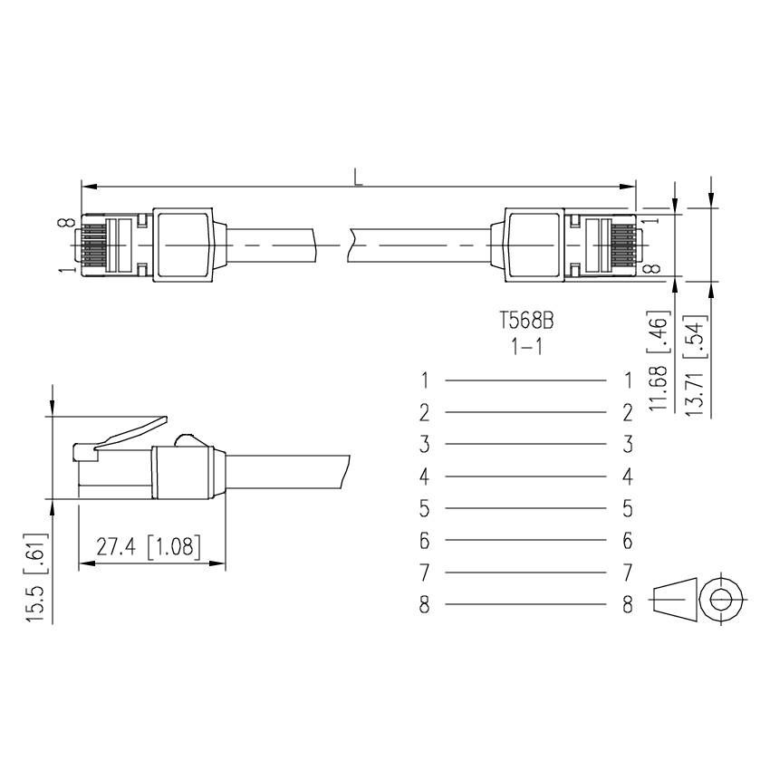 METZ CONNECT 13084V3000-E, 3 m, Cat6, S/FTP (S-STP), RJ-45, RJ-45