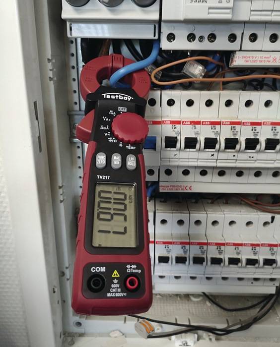 Testboy TV 217 Stromzange digital CAT III 600 V Anzeige (Counts): 4000