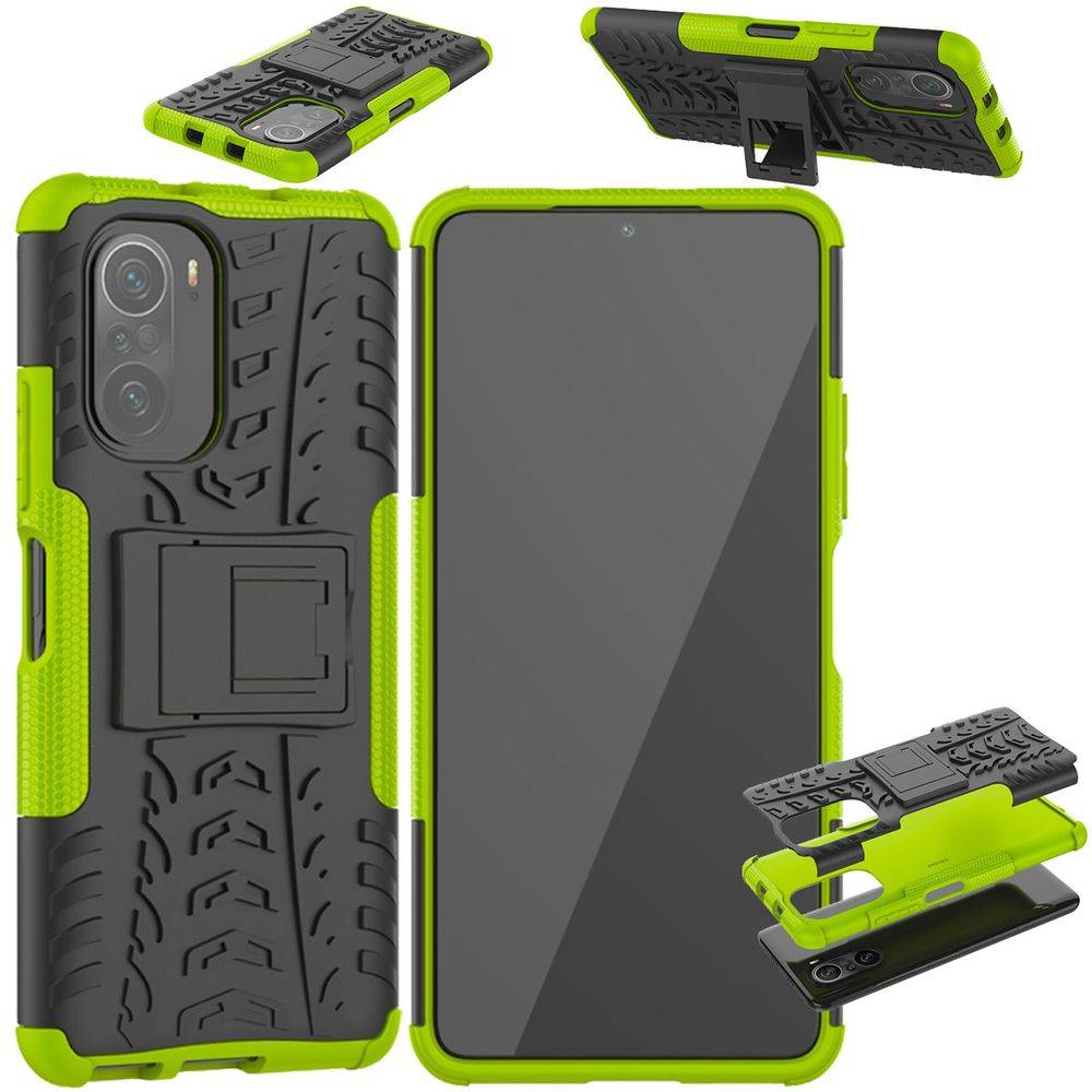 Für Xiaomi Redmi Note 10 / 10s Hybrid Case 2teilig Outdoor Grün Tasche Hülle Cover Schutz