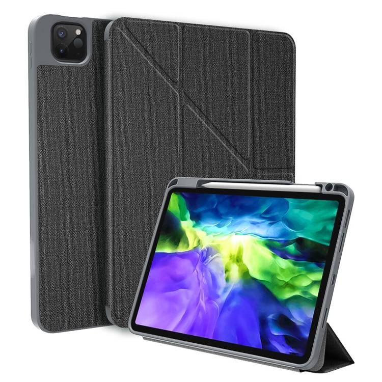 Für Apple iPad Air 11 2024 / Pro 11.0 2021/ 2022 Original Mutural 3 folt Wake UP Smart Cover Tablet Tasche Schwarz Etuis