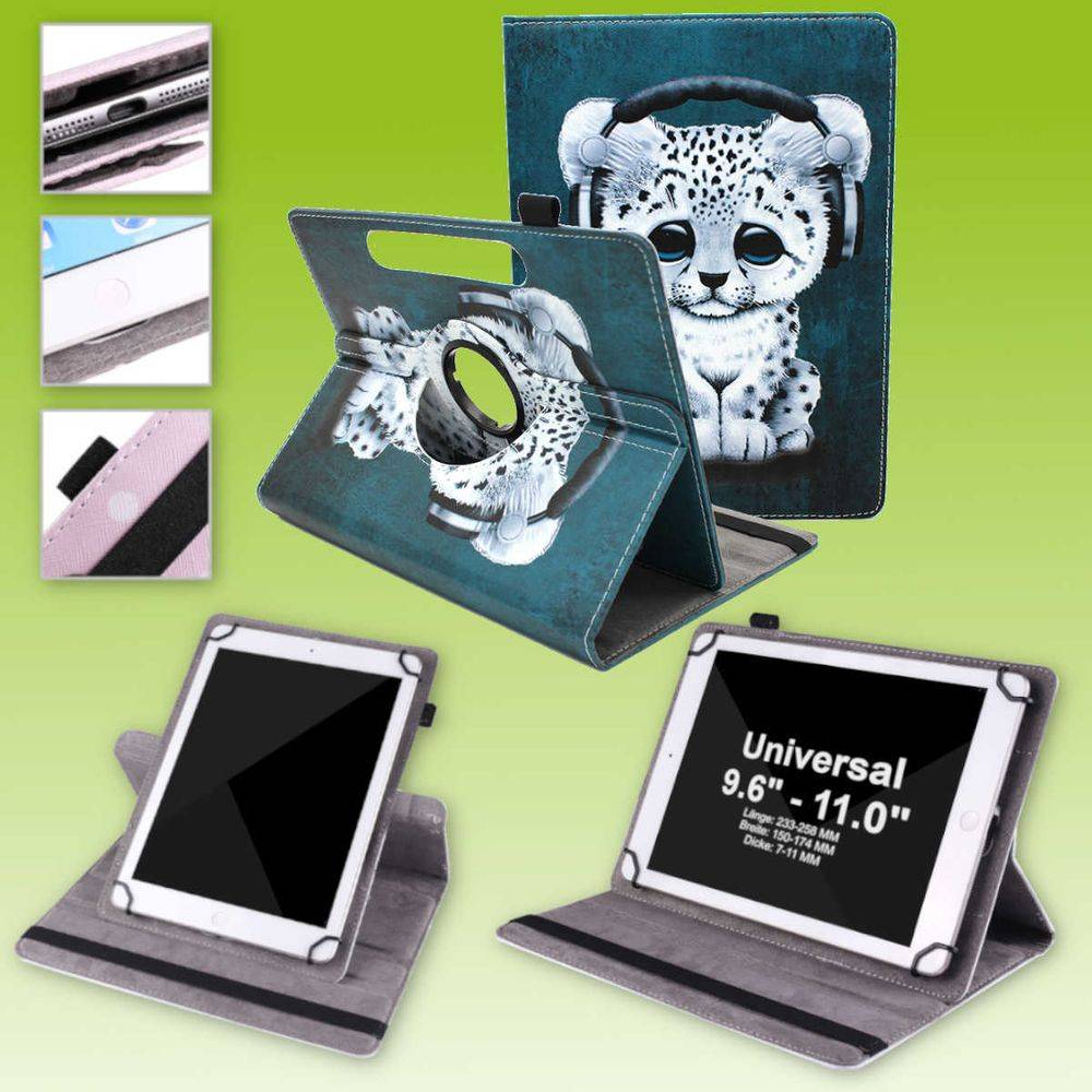 Für Apple iPad Pro 11.0 2021 / 2022 360 Grad Rotation Universell Motiv 18 Tablet Tasche Kunst Leder Hülle Etuis