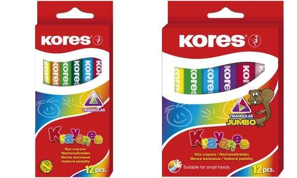 Kores Kolores Wachsmalkreide Krayones, 12er Kartonetui (5633101)